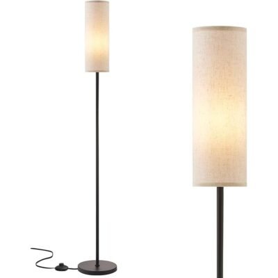 65'' Floor Lamp for Living Room - Standing Lamps with Beige Lampshade