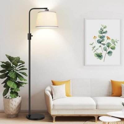 Dimmable Floor Lamp, 1000 Lumens LED Edison Bulb Included