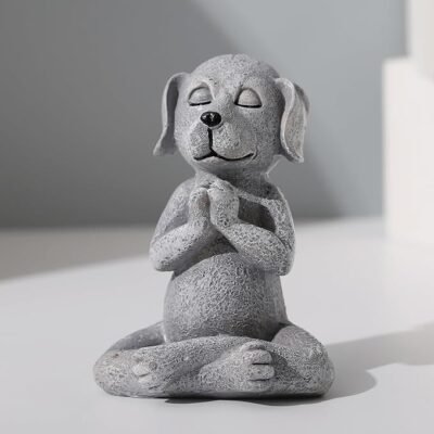 Meditating Buddha Dog Statue, 5