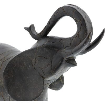 Polystone Elephant Decorative Sculpture Home Decor Statue, Accent Figurine 12