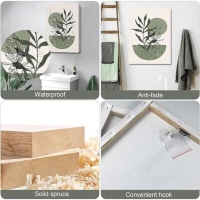 Sage Green Wall Posters & Prints, Green Boho Wall Art Set of 3